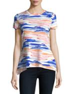 Ivanka Trump Watercolor-print Sharkbite Tee