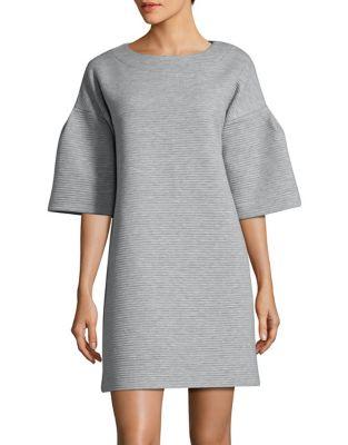 French Connection Marin Ottoman Three-quarter Bell-sleeve Dress