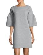 French Connection Marin Ottoman Three-quarter Bell-sleeve Dress
