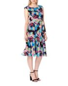 Tahari Arthur S. Levine Multicolor Floral Shift Dress