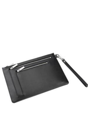 Royce New York Rfid Blocking Zippered Saffiano Leather Wristlet