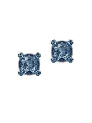 Swarovski Ruthenium-plated And Crystal Make Up Stud Earrings