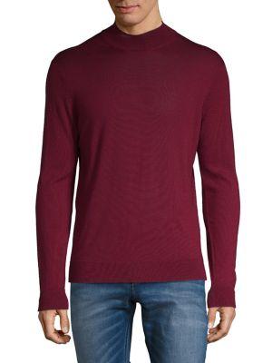 Black Brown Merino Wool Pullover Sweater