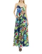 Nicole Miller New York Tropical-printed Gown