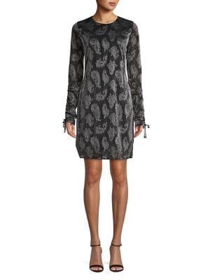 Michael Michael Kors Paisley Drawstring Sleeve Dress