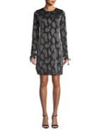 Michael Michael Kors Paisley Drawstring Sleeve Dress