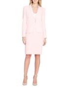 Tahari Arthur S. Levine Petite Shawl Collar Starburst Jacket And Skirt Suit