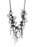 Stein And Blye Faux Pearl & Crystal Statement Necklace