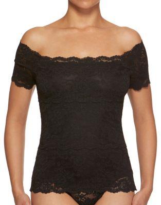 Hanky Panky Off-the-shoulder Lace Top