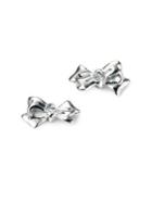 D For Diamond Bow Stud Diamond Earrings