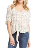 Karen Kane Mini Rose Tie-front Top