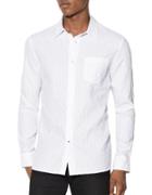 John Varvatos Star U.s.a. Pinstriped Cotton Shirt