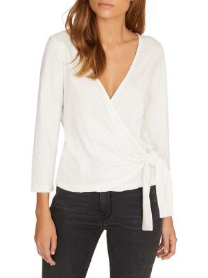 Sanctuary Emelie Textured Wrap Cotton Top