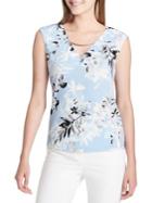 Calvin Klein Capsleeve Printed Fitted Top