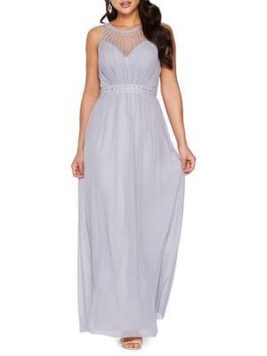 Quiz Embellished Chiffon Gown