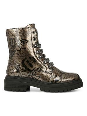 Circus By Sam Edelman Gili Metallic Pyritechain-lace Boots