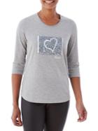 Olsen Berry Love Patched Heart Graphic Tee
