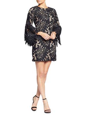 Dress The Population Dylan Leaf Lace Sheath Dress
