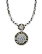 Effy 18k Yellow Gold, 925 Sterling Silver And Diamond Pendant Necklace