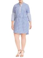 Lauren Ralph Lauren Plus Bell-sleeve Cotton Shirtdress