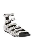 Design Lab Lord & Taylor Dot-print Leather Sandals
