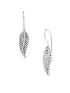 Lord & Taylor Leaf 925 Sterling Silver Drop Earrings