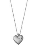 Pilgrim Czech Crystal Studded Heart Pendant Necklace