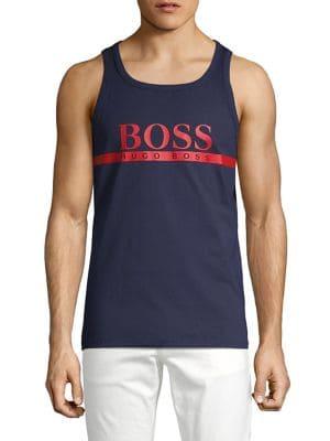 Boss Logo Cotton Tank Top