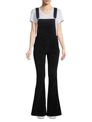 Design Lab Corduroy Flared Leg Overalls