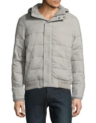 Black Brown Quilted Puffer Jacket