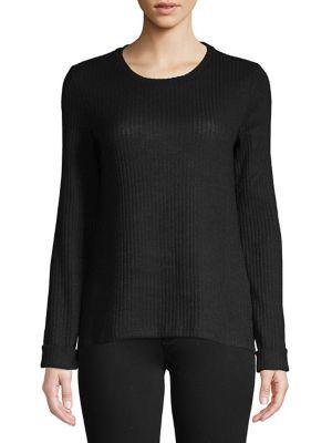 Lord & Taylor Knit Side Slit Pullover