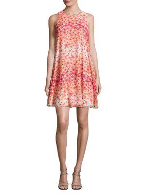 Calvin Klein Plus Sleeveless Floral Watercolor Dress