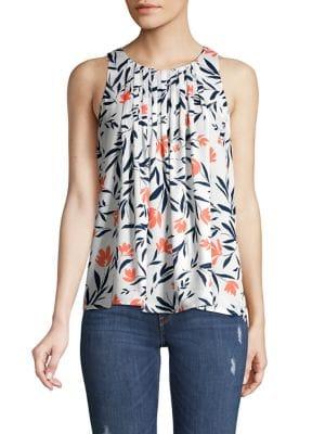 Daniel Rainn Botanical-print Sleeveless Top