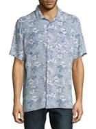 Black Brown Floral Short-sleeve Shirt