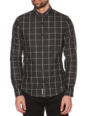 Original Penguin Windowpane Jaspe Button-down Shirt