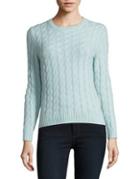 Lord & Taylor Petite Cable-knit Cashmere Sweater