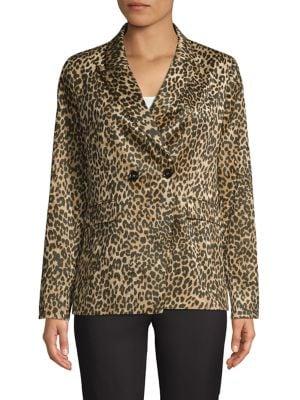 Marella Animal-print Cotton-blend Jacket