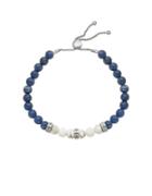 Lord & Taylor Delancey Howlite, Sodalite And Rhodium Plated Sterling Silver Bracelet