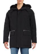 Karl Lagerfeld Paris Sherpa-lined And Faux-fur Trimmed Hooded Parka