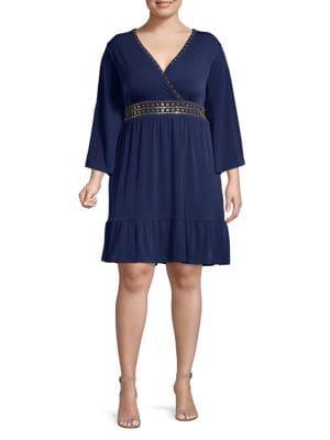 Michael Michael Kors Plus Deep V-neck Dress