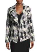 Two By Vince Camuto Houndstooth Faux Fur Coat