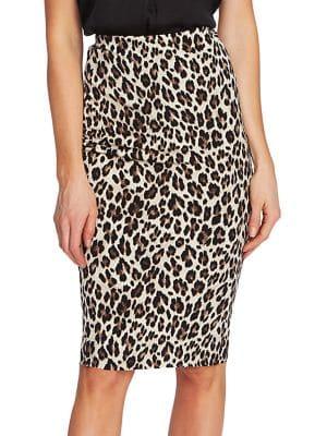 Vince Camuto Essentials Leopard-print Midi Tube Skirt