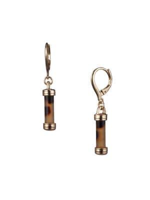 Ralph Lauren Goldtone Faux Tortoiseshell Drop Earrings