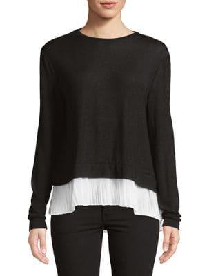 Design Lab Back Slit Crewneck Sweater