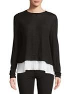 Design Lab Back Slit Crewneck Sweater