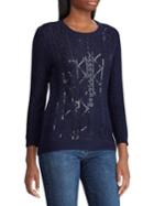 Lauren Ralph Lauren Crewneck Sequin-trimmed Sweater