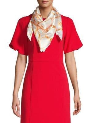 Wdny Chain Printed Square Scarf