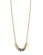 Karl Lagerfeld Crystal Chain Pendant Necklace