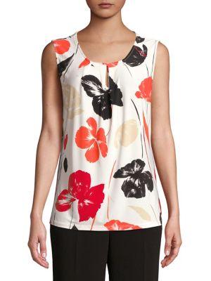 Nipon Boutique Scoopneck Floral Sleeveless Top