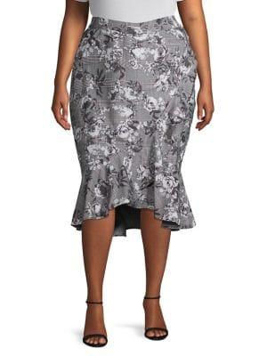 Rachel Rachel Roy Plus Plus Regular-fit Floral Skirt